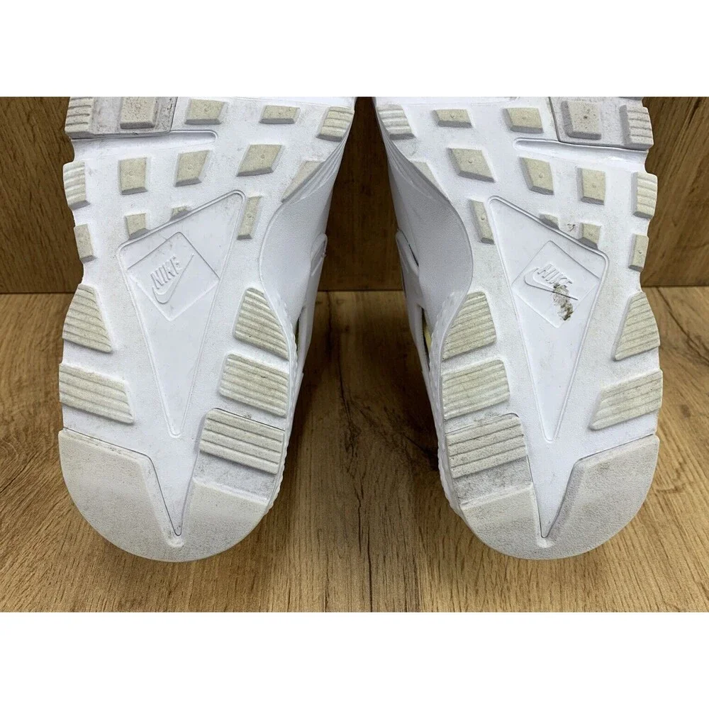 Nike Huarache Run Running Shoes Sneakers Boys Size 4.5Y White 654275-110